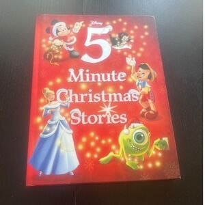 Disney 5 Minute Christmas Stories Hardcover Kids Holiday Book Mickey Mouse 2016